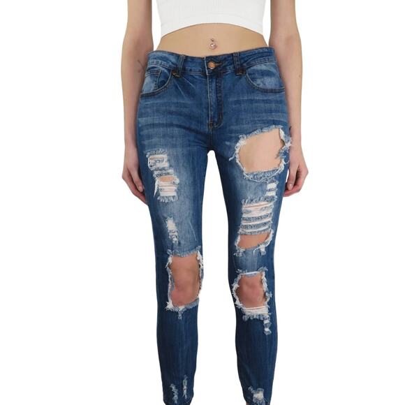 Urban Outfitters VIP Jeans Destroyed Skinny Jeans Waist 31" - Picture 3 of 11